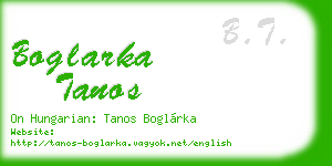 boglarka tanos business card