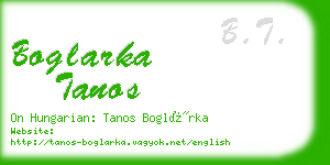 boglarka tanos business card